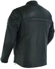 Load image into Gallery viewer, Men's Sporty Lightweight Black Leather Cross Over Jacket