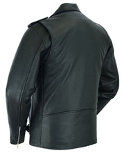 Load image into Gallery viewer, Men's Classic Plain Side Police Style M/C Jacket - TALL