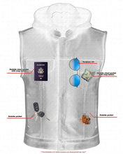 Load image into Gallery viewer, Men's Black Leather Motorcycle Vest with Removable Hood