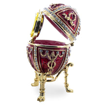Load image into Gallery viewer, 1895 Rosebud Royal Imperial Easter Egg with Clock Surprise