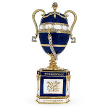 Load image into Gallery viewer, 1895 Blue Serpent Clock Musical Royal Imperial Easter Egg