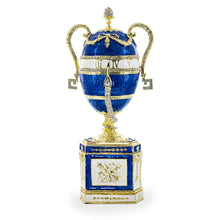 Load image into Gallery viewer, 1895 Blue Serpent Clock Royal Imperial Easter Egg 7 Inches