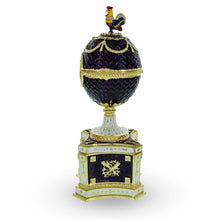 Load image into Gallery viewer, 1904 Kelch Chanticleer Royal Imperial Musical Easter Egg in Purple Enamel