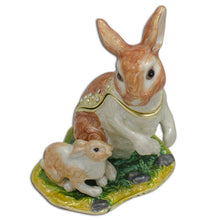 Load image into Gallery viewer, Bunny Family Trinket Box 3.25 Inches
