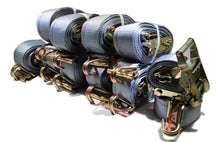 Load image into Gallery viewer, 2" x 16 Ft Ratchet Strap w/ Spg E &amp; Wire Hk for E &amp; F-Tracks 10 PACK | R16EW