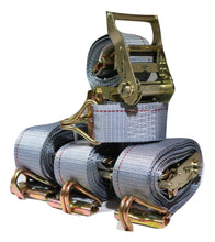 Load image into Gallery viewer, 2" x 16 Ft Ratchet Strap w/ Spg E &amp; Wire J for Hook For E &amp; F-Tracks 20 PACK | R16EW