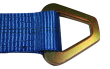 Load image into Gallery viewer, Axle Strap Tie Downs 24" Long &amp; Qty 4 Ratchet Tow Straps Car Haulers, BLUE | 4 PACK