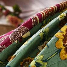 Load image into Gallery viewer, DaDa Bedding Dark Elegance Bohemian Floral Cotton Patchwork Bedspread Set (JHW-550)