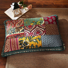 Load image into Gallery viewer, DaDa Bedding Dark Elegance Bohemian Floral Cotton Patchwork Bedspread Set (JHW-550)