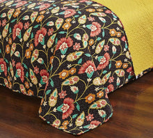 Load image into Gallery viewer, DaDa Bedding Marigold’s Floral Brown Yellow Botanical Garden Quilted Bedspread Set (HS-3330)