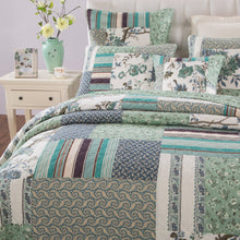 Load image into Gallery viewer, Tache Cotton Forest Glade Quilted Patchwork Bedspread Set (JHW-650)