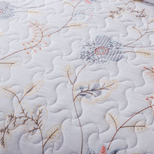 Load image into Gallery viewer, Tache Coastal Cottage Embroidered White Blue Yellow Floral Cotton Patchwork Quilt Set (JHW-668)