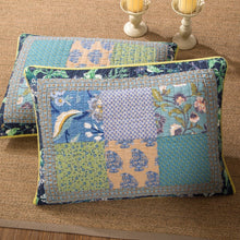 Load image into Gallery viewer, Tache Cotton Bohemian Tropical Calla Lily Quilted Patchwork Bedspread Set (JHW-687)