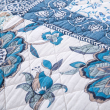 Load image into Gallery viewer, Tache cotton Floral Patchwork Blue Elegance Bedspread Coverlet Quilt Set (JHW-657)