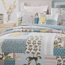Load image into Gallery viewer, Tache 2-3 Piece Cotton Sky Breeze Pastel Blue Patchwork Quilt Set (JHW-684)