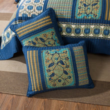 Load image into Gallery viewer, Tache 2-3 Piece Elegant Striped Forest Patchwork Quilt Vibrant Multi Color (JHW-679)