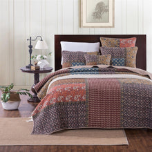 Load image into Gallery viewer, Tache Sunset Blooms Floral Patchwork Cotton Multi color Bedspread Quilt Set (JHW-825)