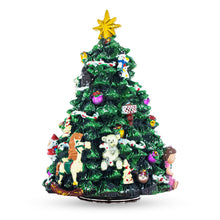 Load image into Gallery viewer, Santa Drummer Rotating Musical Christmas Tree Figurine