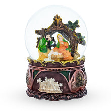 Load image into Gallery viewer, Nativity Serenity Water Snow Globe with "Silent Night" Music Box