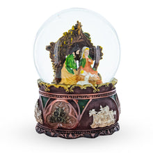 Load image into Gallery viewer, Nativity Serenity Water Snow Globe with "Silent Night" Music Box