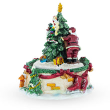Load image into Gallery viewer, Tree Decorating Duo Spinning Musical Christmas Figurine