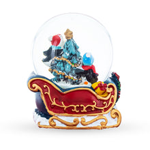 Load image into Gallery viewer, Penguin Sleigh Ride Mini Water Snow Globe