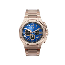 Load image into Gallery viewer, AM1047SS - AMBASSADOR ROSE GOLD &amp; BLUE WATCH