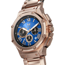 Load image into Gallery viewer, AM1047SS - AMBASSADOR ROSE GOLD &amp; BLUE WATCH
