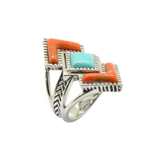 Load image into Gallery viewer, Rattler Geometric Stone Ring-Sterling Silver