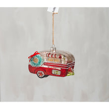 Load image into Gallery viewer, Red Canned Ham Vintage Camper Glass Ornament
