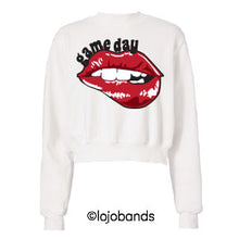 Load image into Gallery viewer, Game Day Lips Cropped Sweatshirt
