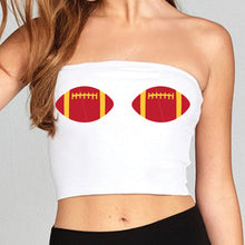 Load image into Gallery viewer, Red &amp; Yellow Football Tube Top