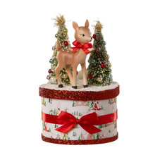 Load image into Gallery viewer, Retro Ruby Reindeer on Box by Bethany Lowe Designs