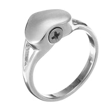 Load image into Gallery viewer, Silver Heart Shaped Cremation Urn Ring