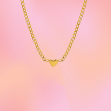 Load image into Gallery viewer, Thick chain heart necklace