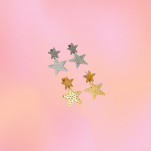 Load image into Gallery viewer, Bedazzling Titanium Star Earrings