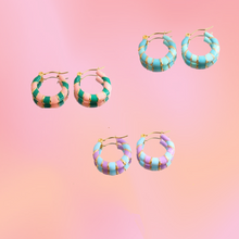 Load image into Gallery viewer, Colorful Enamel Titanium Hoops