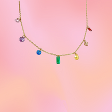 Load image into Gallery viewer, Colorful Gem Titanium Necklace