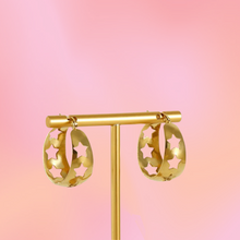 Load image into Gallery viewer, Stainless Steel Star Hoops
