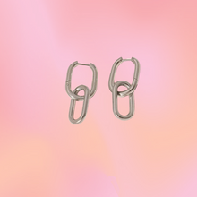 Load image into Gallery viewer, Double Chain Titanium Earrings