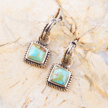 Load image into Gallery viewer, Roped Around Turquoise and Bronze Earrings