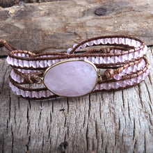 Load image into Gallery viewer, Rose Quartz Endless Love Boho Bracelet