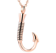 Load image into Gallery viewer, Fishing Hook Cremation Necklace