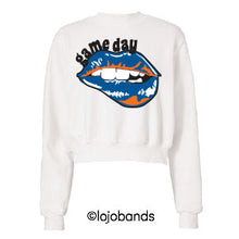 Load image into Gallery viewer, Game Day Lips Cropped Sweatshirt