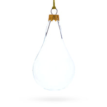 Load image into Gallery viewer, Set of 6 Clear Glass Waterdrop Finial Christmas Ornaments