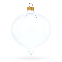 Load image into Gallery viewer, Set of 4 Pointed Onion-Shape Finial Clear Glass Christmas Ornaments