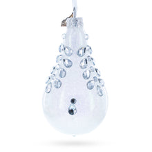 Load image into Gallery viewer, Diamonds on Clear Waterdrop Finial Glass Christmas Ornament