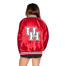 Load image into Gallery viewer, University of Houston Satin Letterman Bomber Jacket