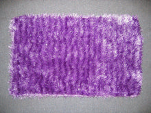 Load image into Gallery viewer, DaDa Bedding Shaggy Soft Door Mat Carpet Rug - 20" x 32" Striped Shiny Purple Lavender