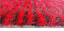Load image into Gallery viewer, DaDa Bedding Shaggy Soft Rectangle Door Mat Bath Carpet Rug - 20" x 32", Striped Red &amp; Black